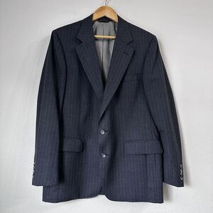 Vintage Meier & Frank Cricketeer Blazer Sport Coat Union 100% Wool Pinstripe